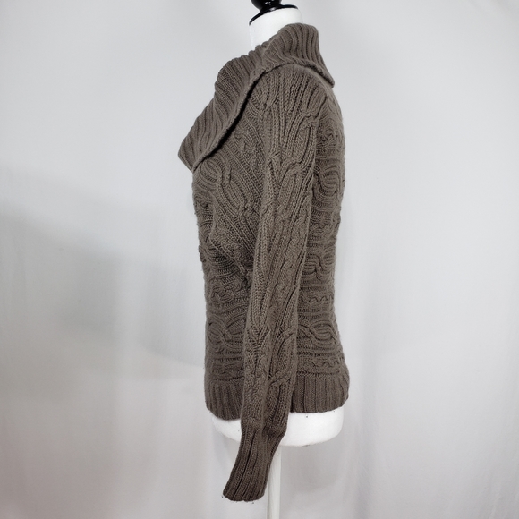 Theory Cowl neck Cashmere Cable knit Sweater - Picture 2 of 5
